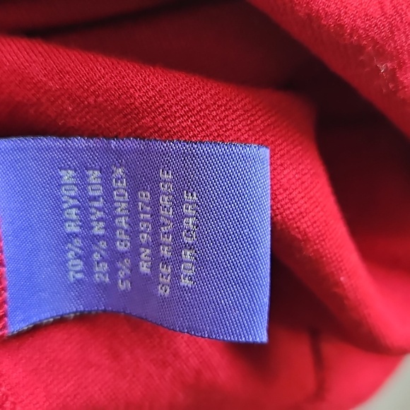 Vivienne Tam - Red Dress Square Neck Sleeveless With Black Accents - Size Small - Picture 3 of 4